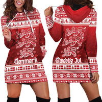 Denmark Christmas Hoodie Dress Three Danish Lions - Wonder Print Shop
