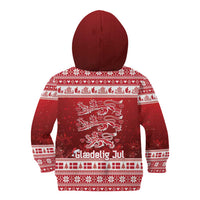 Denmark Christmas Kid Hoodie Three Danish Lions - Wonder Print Shop