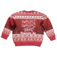 Denmark Christmas Kid Ugly Christmas Sweater Three Danish Lions - Wonder Print Shop