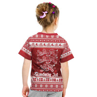 Denmark Christmas Kid T Shirt Three Danish Lions - Wonder Print Shop