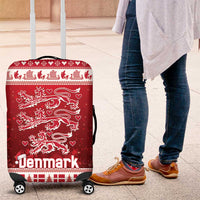 Denmark Christmas Luggage Cover Three Danish Lions - Wonder Print Shop