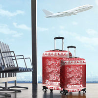 Denmark Christmas Luggage Cover Three Danish Lions - Wonder Print Shop