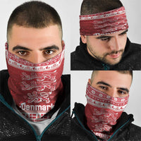 Denmark Christmas Neck Gaiter Three Danish Lions - Wonder Print Shop