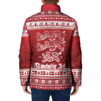 Denmark Christmas Padded Jacket Three Danish Lions - Wonder Print Shop