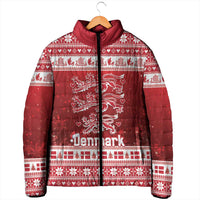 Denmark Christmas Padded Jacket Three Danish Lions - Wonder Print Shop
