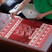 Denmark Christmas Puzzle Three Danish Lions - Wonder Print Shop