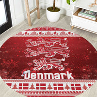 Denmark Christmas Round Carpet Three Danish Lions - Wonder Print Shop