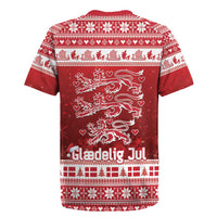 Denmark Christmas Rugby Jersey Three Danish Lions - Wonder Print Shop