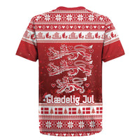 Denmark Christmas Rugby Jersey Three Danish Lions - Wonder Print Shop