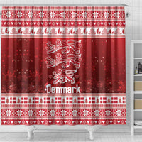 Denmark Christmas Shower Curtain Three Danish Lions - Wonder Print Shop