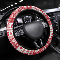 Denmark Christmas Steering Wheel Cover Three Danish Lions - Wonder Print Shop