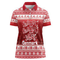 Denmark Christmas Women Polo Shirt Three Danish Lions - Wonder Print Shop