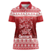 Denmark Christmas Women Polo Shirt Three Danish Lions - Wonder Print Shop