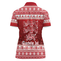 Denmark Christmas Women Polo Shirt Three Danish Lions - Wonder Print Shop