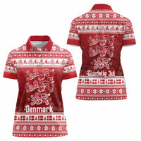 Denmark Christmas Women Polo Shirt Three Danish Lions - Wonder Print Shop