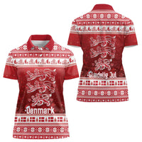 Denmark Christmas Women Polo Shirt Three Danish Lions - Wonder Print Shop