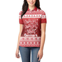 Denmark Christmas Women Polo Shirt Three Danish Lions - Wonder Print Shop