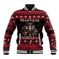Denmark Santa Viking Christmas Baseball Jacket Julemanden Goes Viking - Wonder Print Shop