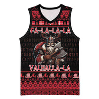 Denmark Santa Viking Christmas Basketball Jersey Julemanden Goes Viking - Wonder Print Shop