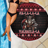 Denmark Santa Viking Christmas Beach Blanket Julemanden Goes Viking - Wonder Print Shop