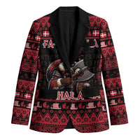 Denmark Santa Viking Christmas Blazer Julemanden Goes Viking - Wonder Print Shop