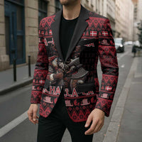 Denmark Santa Viking Christmas Blazer Julemanden Goes Viking - Wonder Print Shop