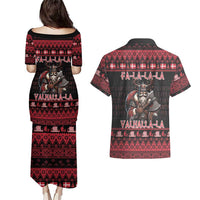 Denmark Santa Viking Christmas Couples Matching Puletasi and Hawaiian Shirt Julemanden Goes Viking - Wonder Print Shop