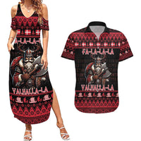 Denmark Santa Viking Christmas Couples Matching Summer Maxi Dress and Hawaiian Shirt Julemanden Goes Viking - Wonder Print Shop