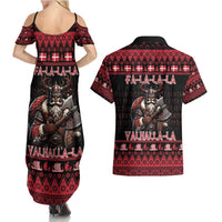Denmark Santa Viking Christmas Couples Matching Summer Maxi Dress and Hawaiian Shirt Julemanden Goes Viking - Wonder Print Shop