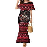 Denmark Santa Viking Christmas Family Matching Mermaid Dress and Hawaiian Shirt Julemanden Goes Viking - Wonder Print Shop