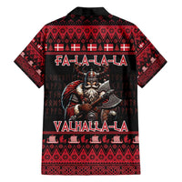 Denmark Santa Viking Christmas Family Matching Off Shoulder Short Dress and Hawaiian Shirt Julemanden Goes Viking - Wonder Print Shop