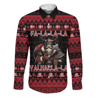 Denmark Santa Viking Christmas Family Matching Off Shoulder Short Dress and Hawaiian Shirt Julemanden Goes Viking - Wonder Print Shop