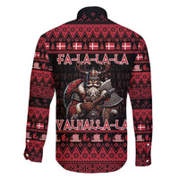 Denmark Santa Viking Christmas Family Matching Off Shoulder Short Dress and Hawaiian Shirt Julemanden Goes Viking - Wonder Print Shop