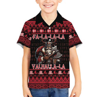 Denmark Santa Viking Christmas Family Matching Off Shoulder Short Dress and Hawaiian Shirt Julemanden Goes Viking - Wonder Print Shop
