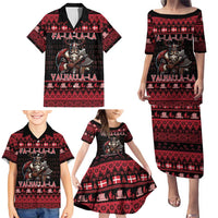 Denmark Santa Viking Christmas Family Matching Puletasi and Hawaiian Shirt Julemanden Goes Viking - Wonder Print Shop