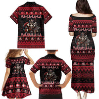 Denmark Santa Viking Christmas Family Matching Puletasi and Hawaiian Shirt Julemanden Goes Viking - Wonder Print Shop