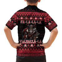 Denmark Santa Viking Christmas Family Matching Summer Maxi Dress and Hawaiian Shirt Julemanden Goes Viking - Wonder Print Shop