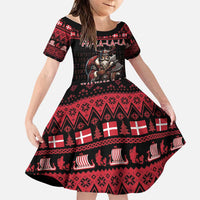 Denmark Santa Viking Christmas Family Matching Summer Maxi Dress and Hawaiian Shirt Julemanden Goes Viking - Wonder Print Shop