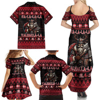 Denmark Santa Viking Christmas Family Matching Summer Maxi Dress and Hawaiian Shirt Julemanden Goes Viking - Wonder Print Shop