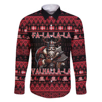Denmark Santa Viking Christmas Family Matching Tank Maxi Dress and Hawaiian Shirt Julemanden Goes Viking - Wonder Print Shop