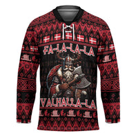 Denmark Santa Viking Christmas Hockey Jersey Julemanden Goes Viking - Wonder Print Shop