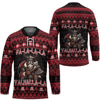 Denmark Santa Viking Christmas Hockey Jersey Julemanden Goes Viking - Wonder Print Shop