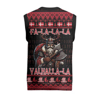 Denmark Santa Viking Christmas Knitted V-Neck Vest Julemanden Goes Viking - Wonder Print Shop