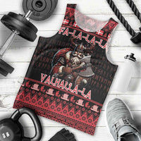Denmark Santa Viking Christmas Men Tank Top Julemanden Goes Viking - Wonder Print Shop