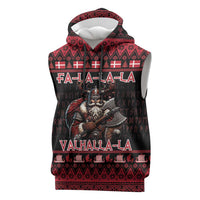 Denmark Santa Viking Christmas Sleeveless Hoodie Julemanden Goes Viking - Wonder Print Shop
