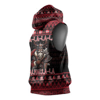 Denmark Santa Viking Christmas Sleeveless Hoodie Julemanden Goes Viking - Wonder Print Shop
