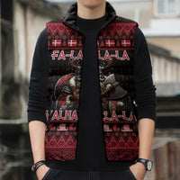 Denmark Santa Viking Christmas Sleeveless Puffer Jacket Julemanden Goes Viking - Wonder Print Shop