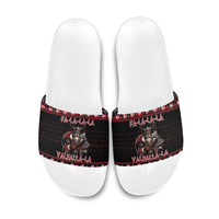 Denmark Santa Viking Christmas Slide Sandals Julemanden Goes Viking - Wonder Print Shop