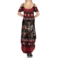 Denmark Santa Viking Christmas Summer Maxi Dress Julemanden Goes Viking - Wonder Print Shop