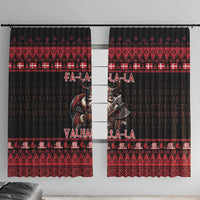 Denmark Santa Viking Christmas Window Curtain Julemanden Goes Viking - Wonder Print Shop